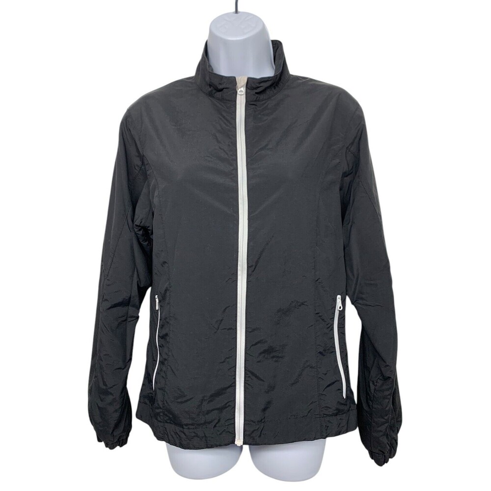 FootJoy Women's size S Black Golf Windbreaker Jacket Long Sleeve Nylon